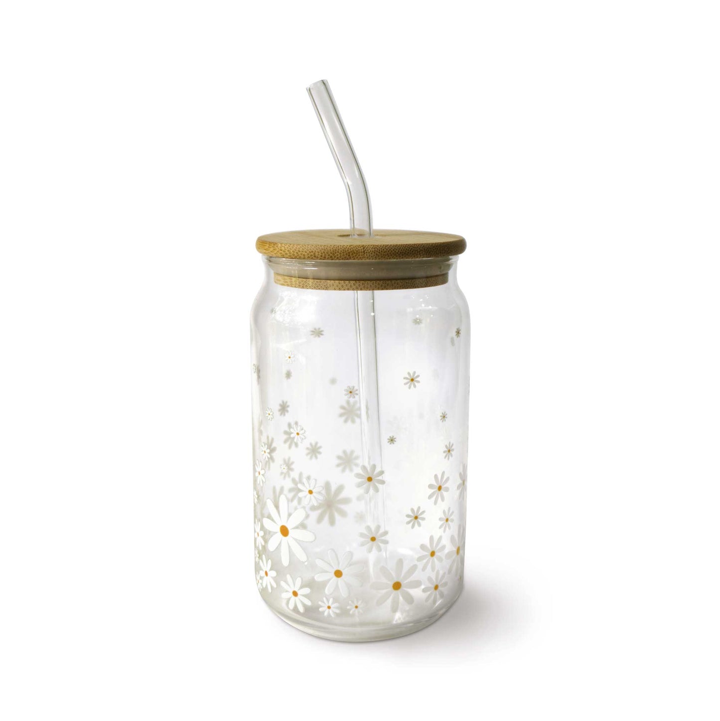 Daisy Rain Glass Can