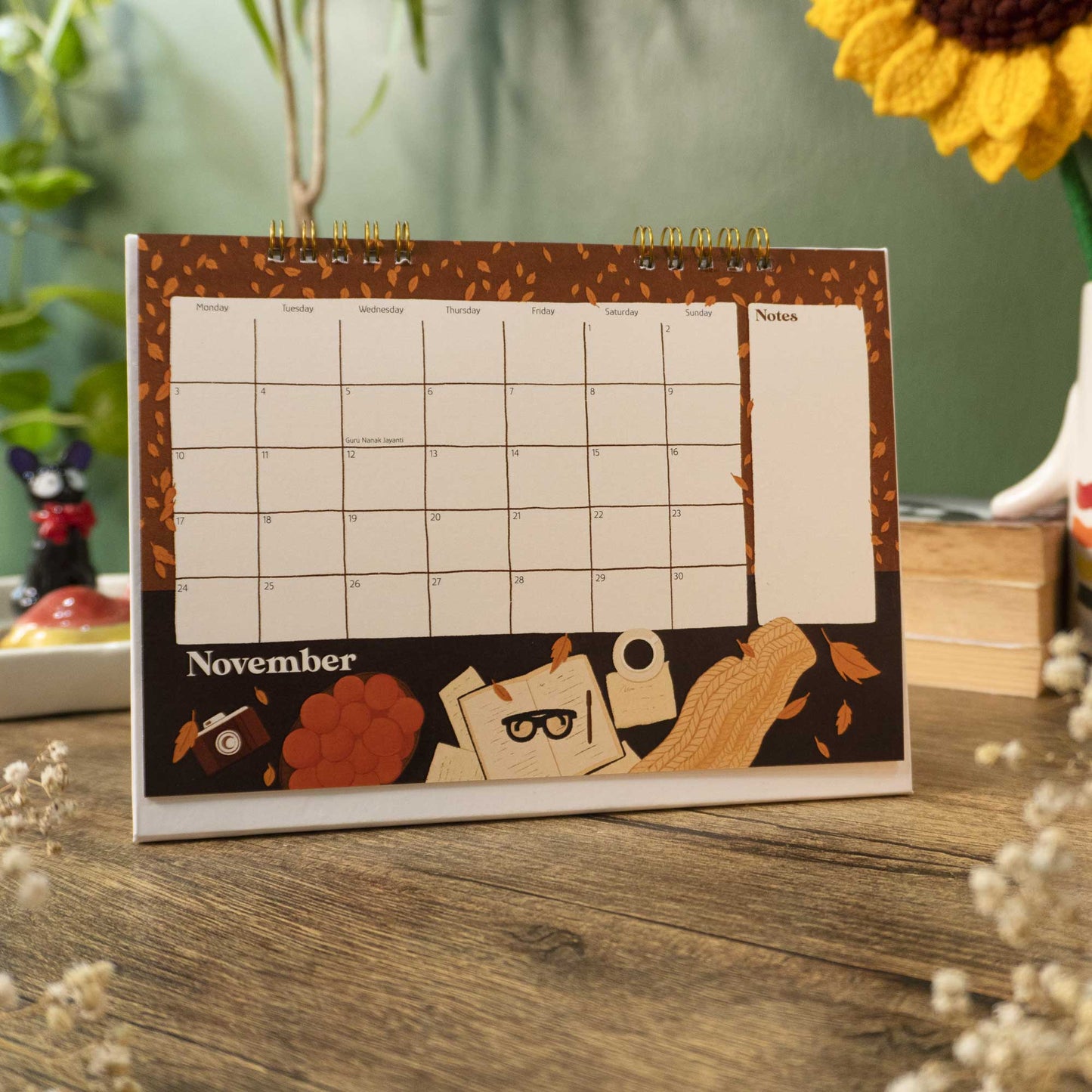 Calm and Cozy Desk Calendar 2025