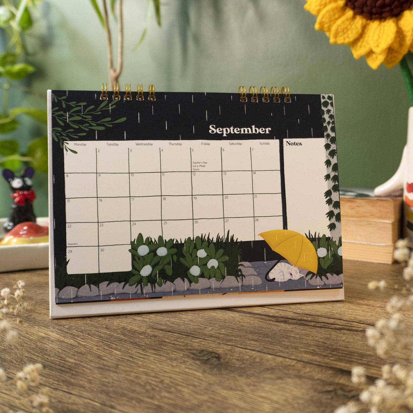 Calm and Cozy Desk Calendar 2025