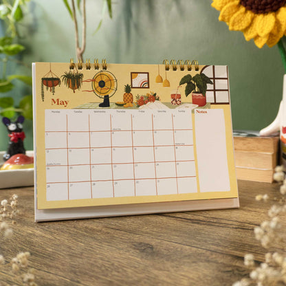 Calm and Cozy Desk Calendar 2025